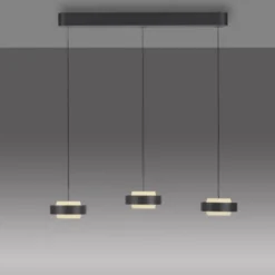 Schöner Wohnen-Kollektion 3fl. LED Pendelleuchte ELMO schwarz