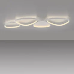 Schöner Wohnen-Kollektion LED Deckenleuchte PEBBLES, weiss, dimmbar, länglich