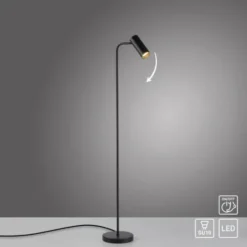 Schöner Wohnen-Kollektion LED Stehleuchte RIK, schwarz, dreh-und schwenkbar, Schnurschalter