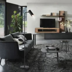 Schöner Wohnen-Kollektion LED Stehleuchte RIK, schwarz, dreh-und schwenkbar, Schnurschalter