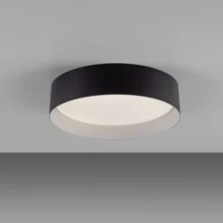 Schöner Wohnen-Kollektion LED Deckenleuchte TAVOLI, schwarz, rund D=28,5cm, dimmbar, Fernbedienung