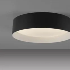 Schöner Wohnen-Kollektion LED Deckenleuchte TAVOLI, schwarz, rund D=28,5cm, dimmbar, Fernbedienung