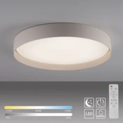 Schöner Wohnen-Kollektion LED Deckenleuchte TAVOLI, sandfarben, rund D=49cm, CCT, Fernbedienung