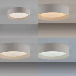 Schöner Wohnen-Kollektion LED Deckenleuchte TAVOLI Sandfarben, dimmbar, Fernbedienung
