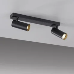 Schöner Wohnen-Kollektion LED Deckenleuchte RIK, schwarz, 2-flammig, drehbar