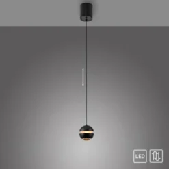 Schöner Wohnen-Kollektion LED Pendelleuchte LINI, schwarz, 1-flammig