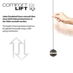 Schöner Wohnen-Kollektion LED Pendelleuchte LINI, schwarz, 1-flammig