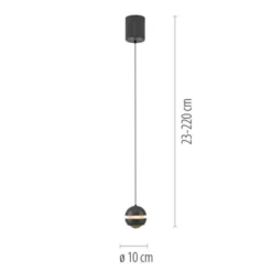 Schöner Wohnen-Kollektion LED Pendelleuchte LINI, schwarz, 1-flammig