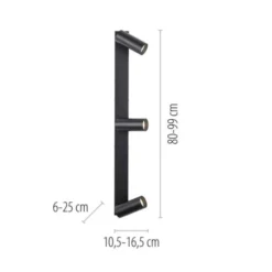 Schöner Wohnen-Kollektion LED Deckenleuchte RIK, schwarz, 3-flammig, drehbar