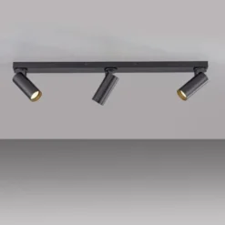 Schöner Wohnen-Kollektion LED Deckenleuchte RIK, schwarz, 3-flammig, drehbar