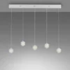 Schöner Wohnen-Kollektion LED Pendelleuchte LINI, weiss, 5-flammig, höhenverstellbar
