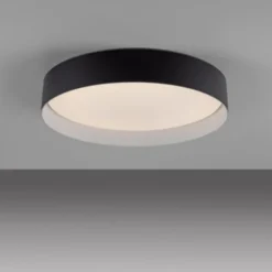 Schöner Wohnen-Kollektion LED Deckenleuchte TAVOLI, schwarz, rund D=39cm, dimmbar , Fernbedienung