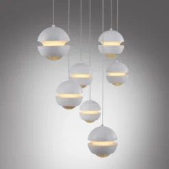 Schöner Wohnen-Kollektion LED Pendelleuchte weiss, 7-flammig, dimmbar