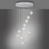 Schöner Wohnen-Kollektion LED Pendelleuchte LINI, weiss, 10-flammig, dimmbar