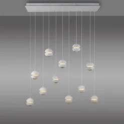 SCHÖNER WOHNEN-Kollektion LED Pendelleuchte LINI, weiss, 11-flammig, dimmbar
