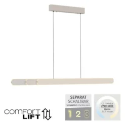 Schöner Wohnen-Kollektion LED Pendelleuchte ADRIANA, sandfarben, dimmbar
