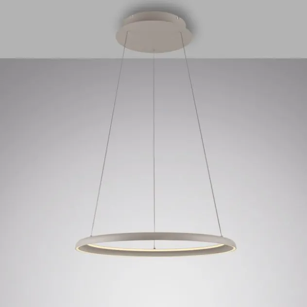 Schöner Wohnen-Kollektion LED Pendelleuchte QUILLO, sandfarben, dimmbar, Memoryfunktion
