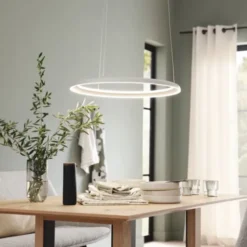 Schöner Wohnen-Kollektion LED Pendelleuchte QUILLO, sandfarben, dimmbar, Memoryfunktion