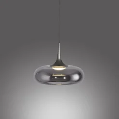 Schöner Wohnen-Kollektion LED Pendelleuchte POSH, grau, 1-flammig, dimmbar