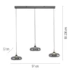 Schöner Wohnen-Kollektion LED Pendelleuchte POSH, grau, dimmbar, Comfort Lift
