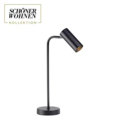 Schöner Wohnen-Kollektion LED Tischleuchte RIK, schwarz, EEK A, dreh-und schwenkbar, Schnurschalter