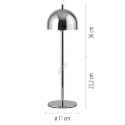 Schöner Wohnen-Kollektion LED Akku Tischleuchte BELLIS, chrom, aufladbar, USB-Ladekabel