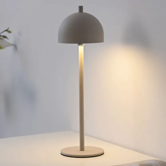 Schöner Wohnen-Kollektion LED Akku Tischleuchte BELLIES, Sandfarben, aufladbar, USB