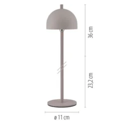 Schöner Wohnen-Kollektion LED Akku Tischleuchte BELLIES, Sandfarben, aufladbar, USB