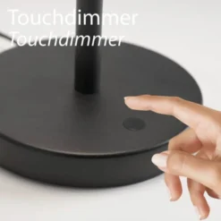 Schöner Wohnen-Kollektion LED Tischleuchte Elmo schwarz Touchdimmer