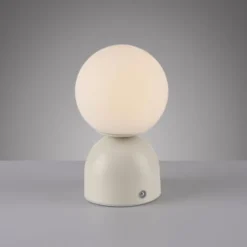Schöner Wohnen-Kollektion LED Akku Tischleuchte RUDI, Sandfarben, USB Ladekabel