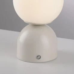 Schöner Wohnen-Kollektion LED Akku Tischleuchte RUDI, Sandfarben, USB Ladekabel