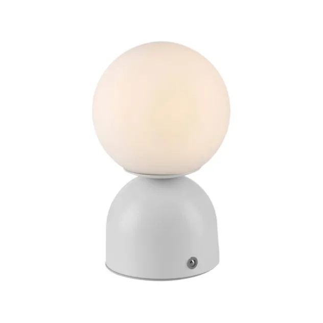 Schöner Wohnen-Kollektion LED Akku Tischleuchte RUDI, weiss, USB-Ladekabel
