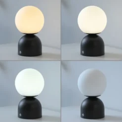 Schöner Wohnen-Kollektion LED Akku Tischleuchte RUDI, schwarz, USB-Ladekabel