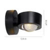 Schöner Wohnen-Kollektion LED Wandleuchte CHIA, schwarz, Up- & Downlight