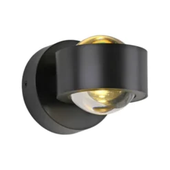 Schöner Wohnen-Kollektion LED Wandleuchte CHIA, schwarz, Up- & Downlight