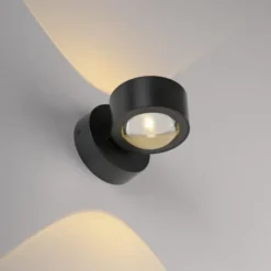 Schöner Wohnen-Kollektion LED Wandleuchte CHIA, schwarz, Up- & Downlight
