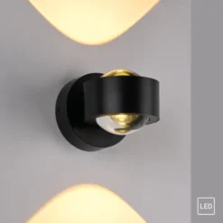Schöner Wohnen-Kollektion LED Wandleuchte CHIA, schwarz, Up- & Downlight