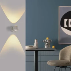 Schöner Wohnen-Kollektion LED Wandleuchte CHIA, Sandfarben, Up- & Downlight