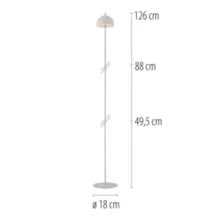 Schöner Wohnen-Kollektion LED Akku Stehleuchte BELLIES, weiss, aufladbar, USB-Ladekabel