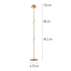 Schöner Wohnen-Kollektion LED Akku Stehleuchte BELLIES, gold, aufladbar, USB-Ladekabel