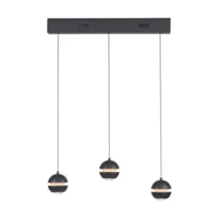 Schöner Wohnen-Kollektion LED Pendellechte, schwarz, 3-flammig, Lift