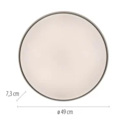 Schöner Wohnen-Kollektion LED Deckenleuchte TAVOLI, weiss, rund D=49cm, dimmbar, Fernbedienung