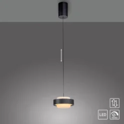 Schöner Wohnen Kollektion LED Pendelleuchte Elmo, schwarz Comfort Lift