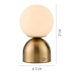 SCHÖNER WOHNEN-Kollektion LED Akku Tischleuchte RUDI, gold, USB-Ladekabel