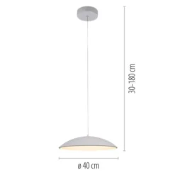 Schöner Wohnen-Kollektion LED Pendelleuchte LENTE, weiss, einflammig, dimmbar, Memoryfunktion