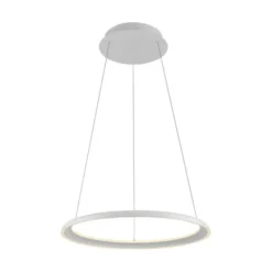 Schöner Wohnen-Kollektion LED Pendelleuchte QUILLO, weiss, rund, dimmbar, Lift