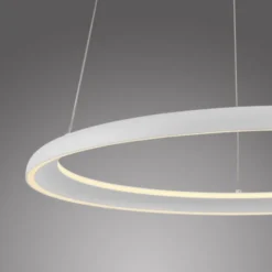 Schöner Wohnen-Kollektion LED Pendelleuchte QUILLO, weiss, rund, dimmbar, Lift