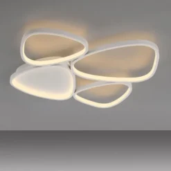 Schöner Wohnen-Kollektion LED Deckenleuchte PEBBLES, weiss, dimmbar