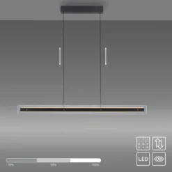 Schöner Wohnen-Kollektion LED Pendelleuchte LENA, schwarz, Dimmer, Up-and Down