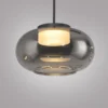 Schöner Wohnen-Kollektion Pendelleuchte SIA schwarz, Rauchglas, dimmbar